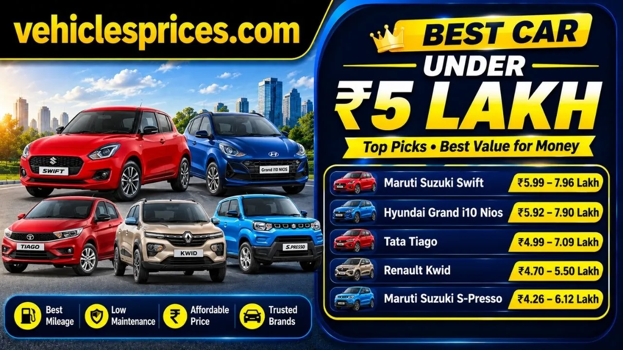 Best Car Under 5 Lakh – Mileage, Safety & Price 2026