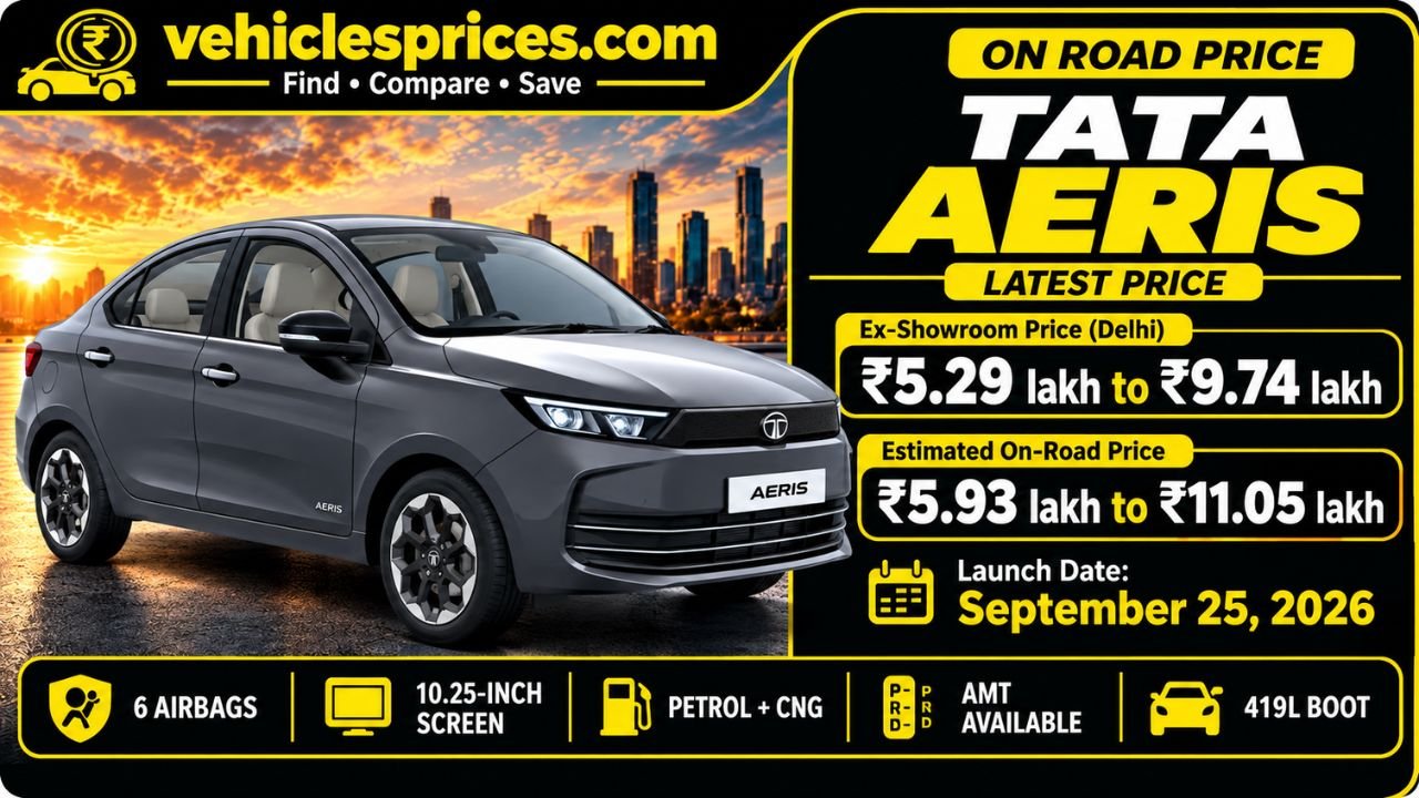 Tata Aeris Price On Road, Features, Mileage & Specs