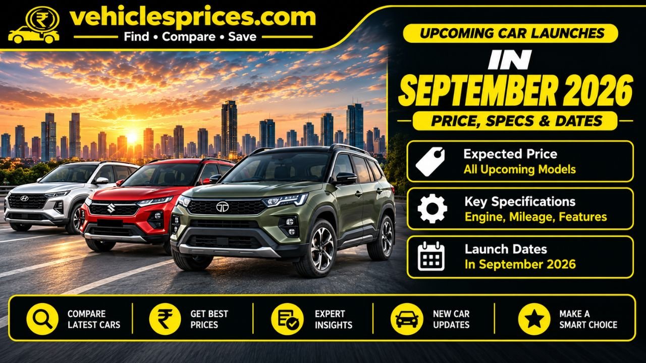 Upcoming Car Launches in September 2026 – Price, Specs & Dates